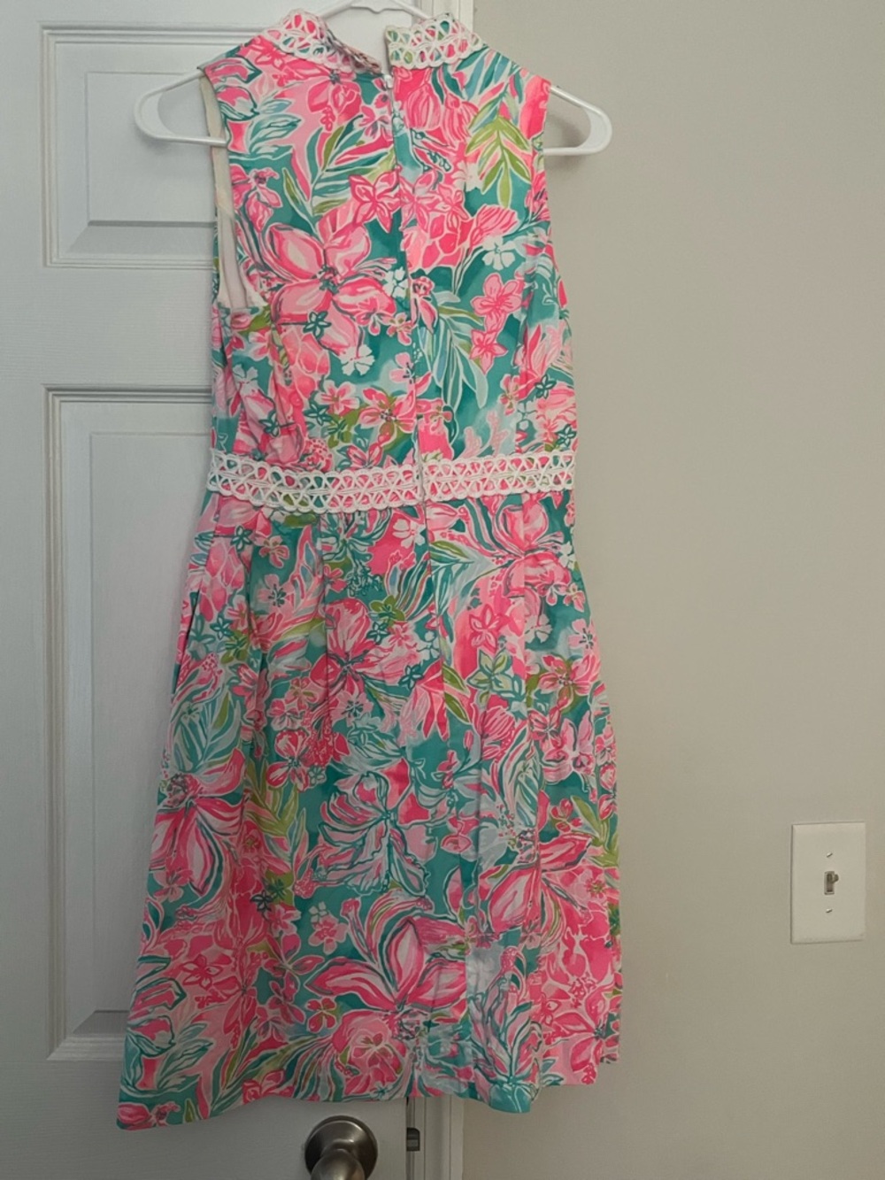 Lilly Pulitzer Pink & Teal Floral Sleeveless Dress - Picture 2 of 3